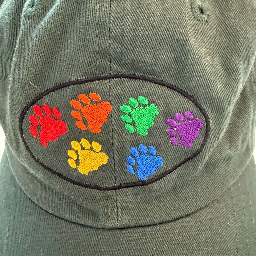 Vintage Daystone Pride Rainbow Paw Prints Cotton Dad Hat - Picture 2 of 10